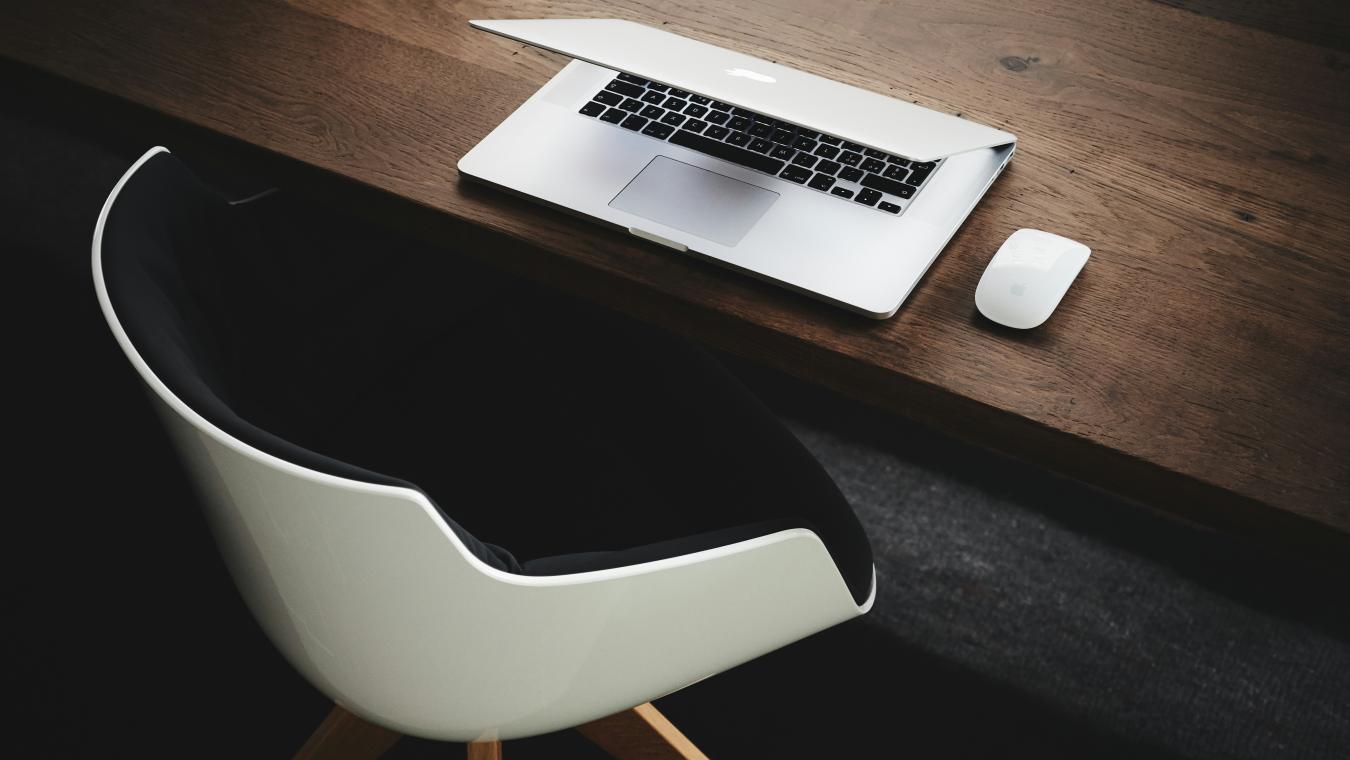 Desk and computer